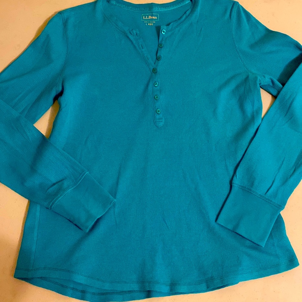 LL Bean waffle knot long sleeve shirt
